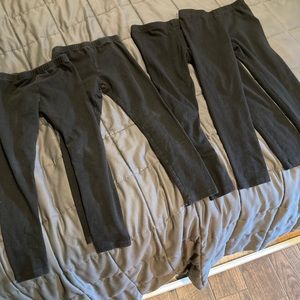 4 pair Black girls leggings size 6/7